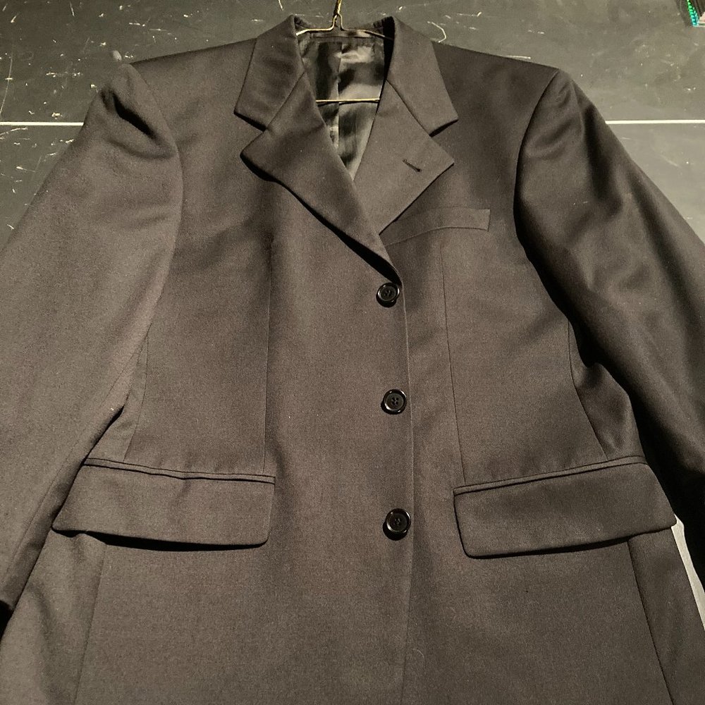 Hugo Boss Poseidon Black 2 Piece Suit Jacket Pants Super 100
